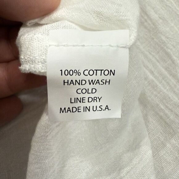 Ghosttropic White Short Sleeve Tunic Dress Size Medium Vacation Beach Cruise - Picture 6 of 11